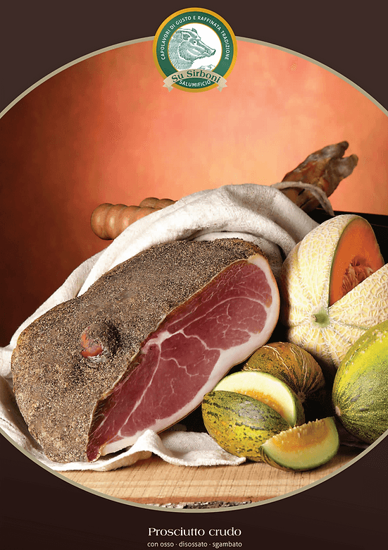 Prosciutto crudo (ungepfeffert) Sardo Su Sirboni - Culinaria Sarda Shop