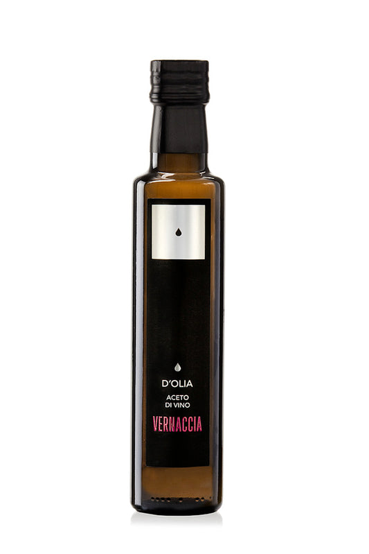 Aceto di Vino Vernaccia, Weißweinessig aus Vernaccia-Trauben Valle del Tirso, 250 ml, D'Olia Sardinien